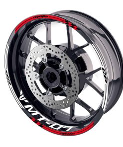 Calcomanías de rayas para llantas de 17 -Rojo