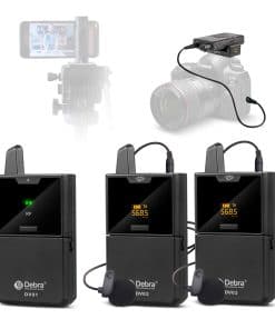 Micrófono Lavalier Inalámbrico UHF D Debra DV-02 con