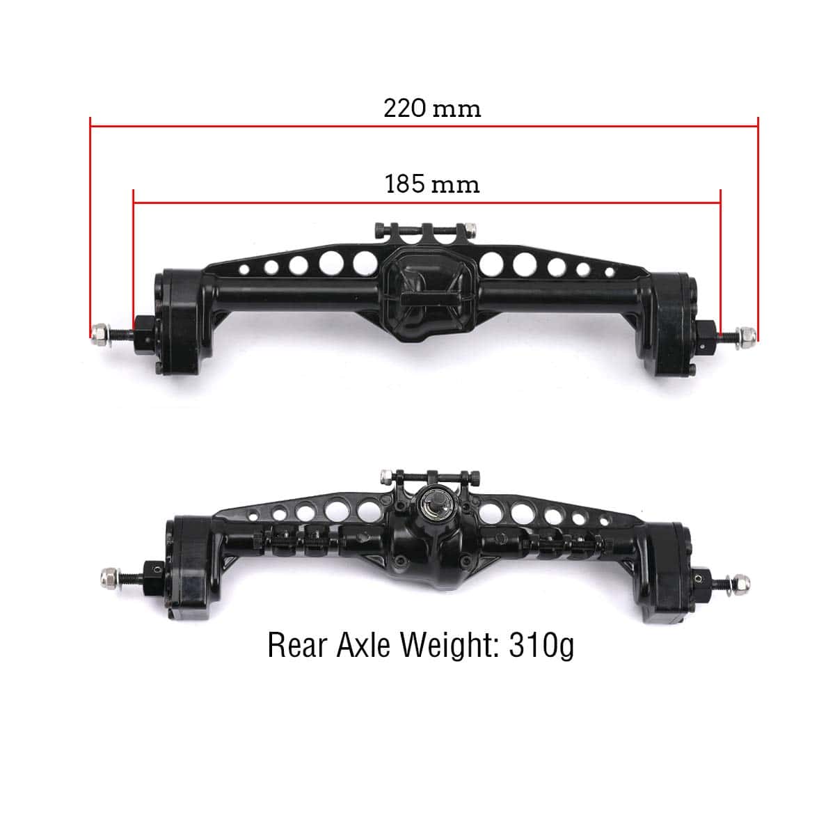 RZXYLRC Eje Trasero Completo de Aleación de Aluminio para - Imagen 3