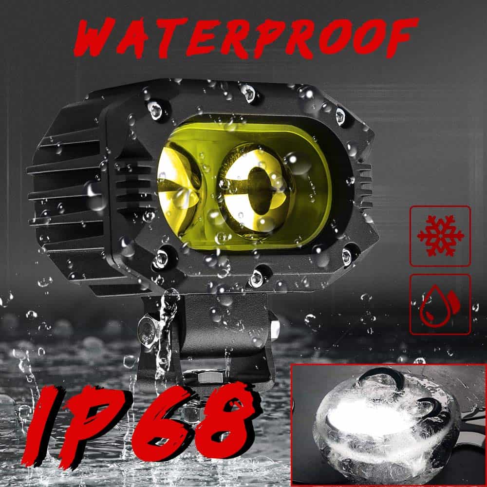 Par de Luces Led Amarillas BraveWAY de 4 pulgadas 48W Luces - Imagen 5