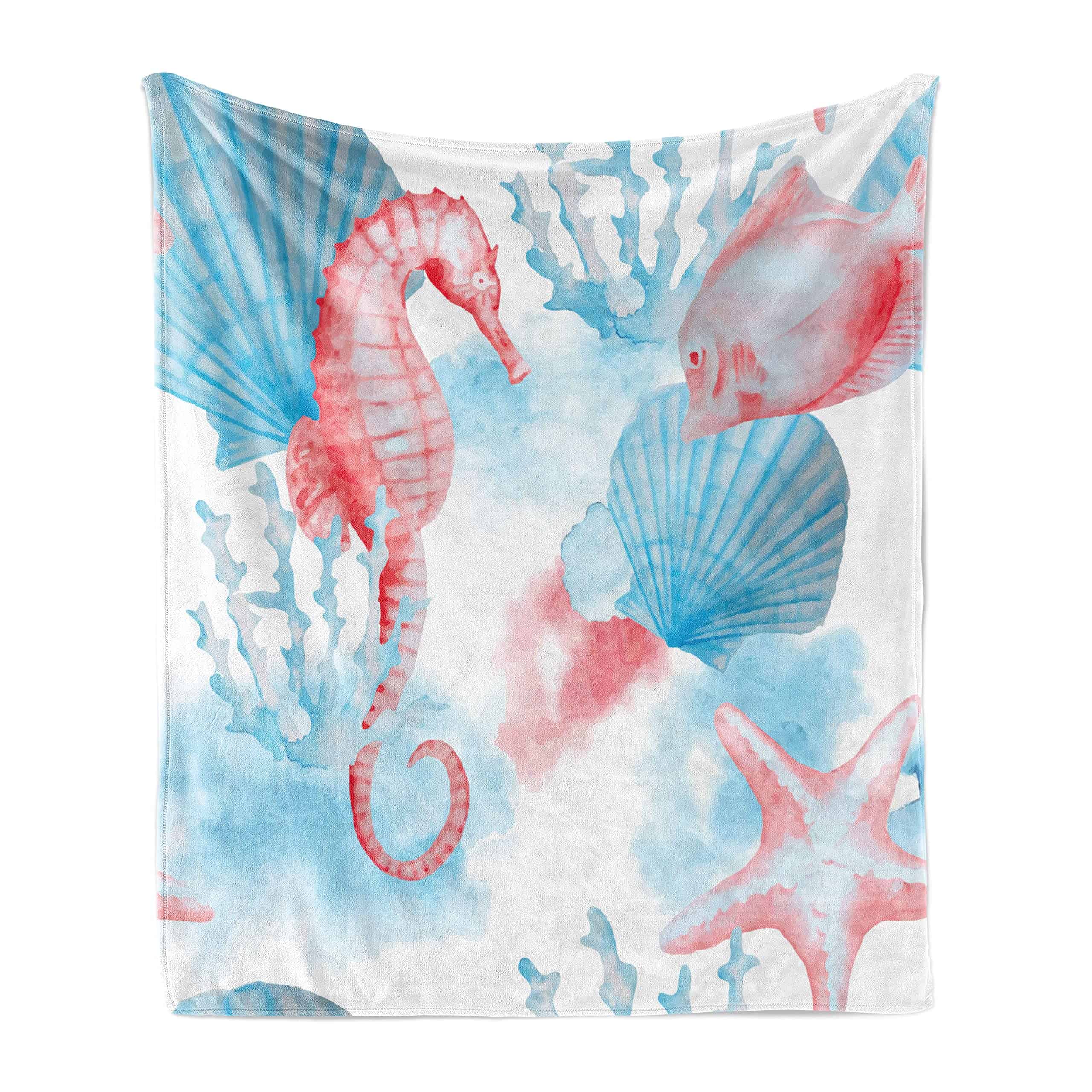 Manta de tiro Lunarable Nautical, Conchas Caballito de Mar