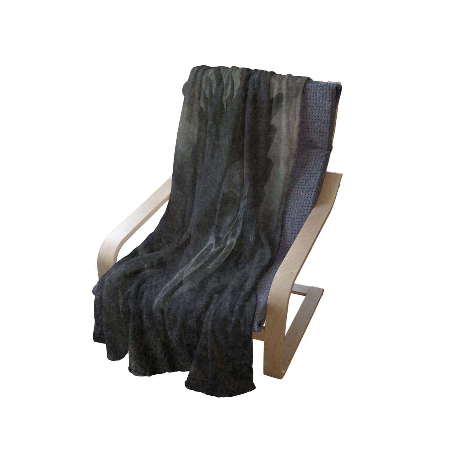 Manta de sofá gótica Lunarable, Alas de cuervo sombrío que - Imagen 5