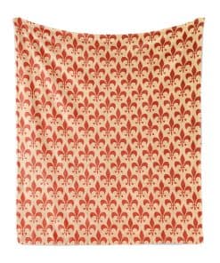 Manta de Lana Lunarable Fleur De Lis, Patrón con Elementos