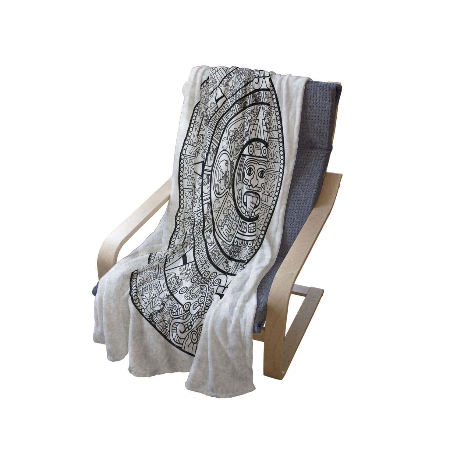 Manta decorativa Lunarable Mesoamericana, Calendario Maya - Imagen 5