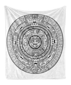 Manta decorativa Lunarable Mesoamericana, Calendario Maya