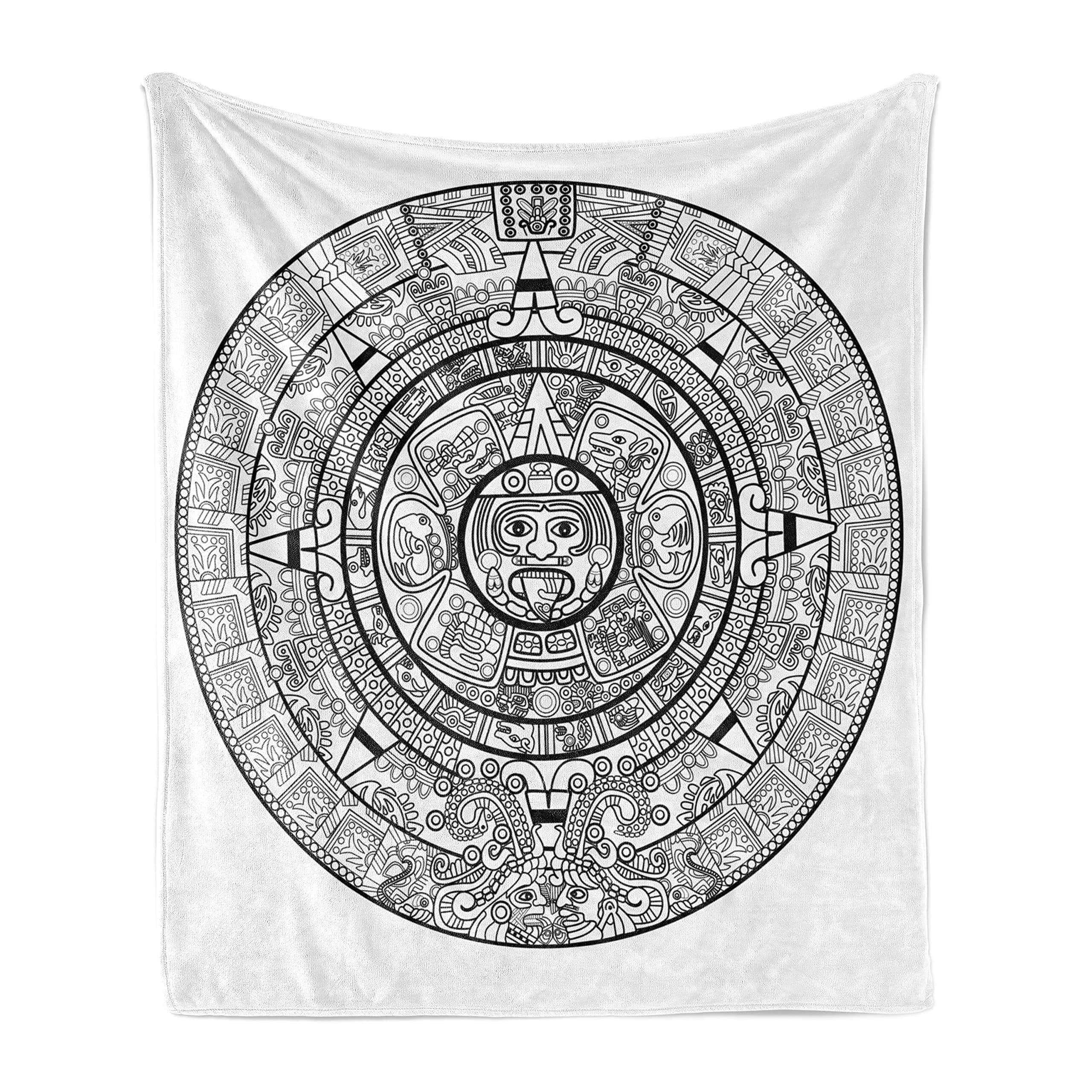 Manta decorativa Lunarable Mesoamericana, Calendario Maya