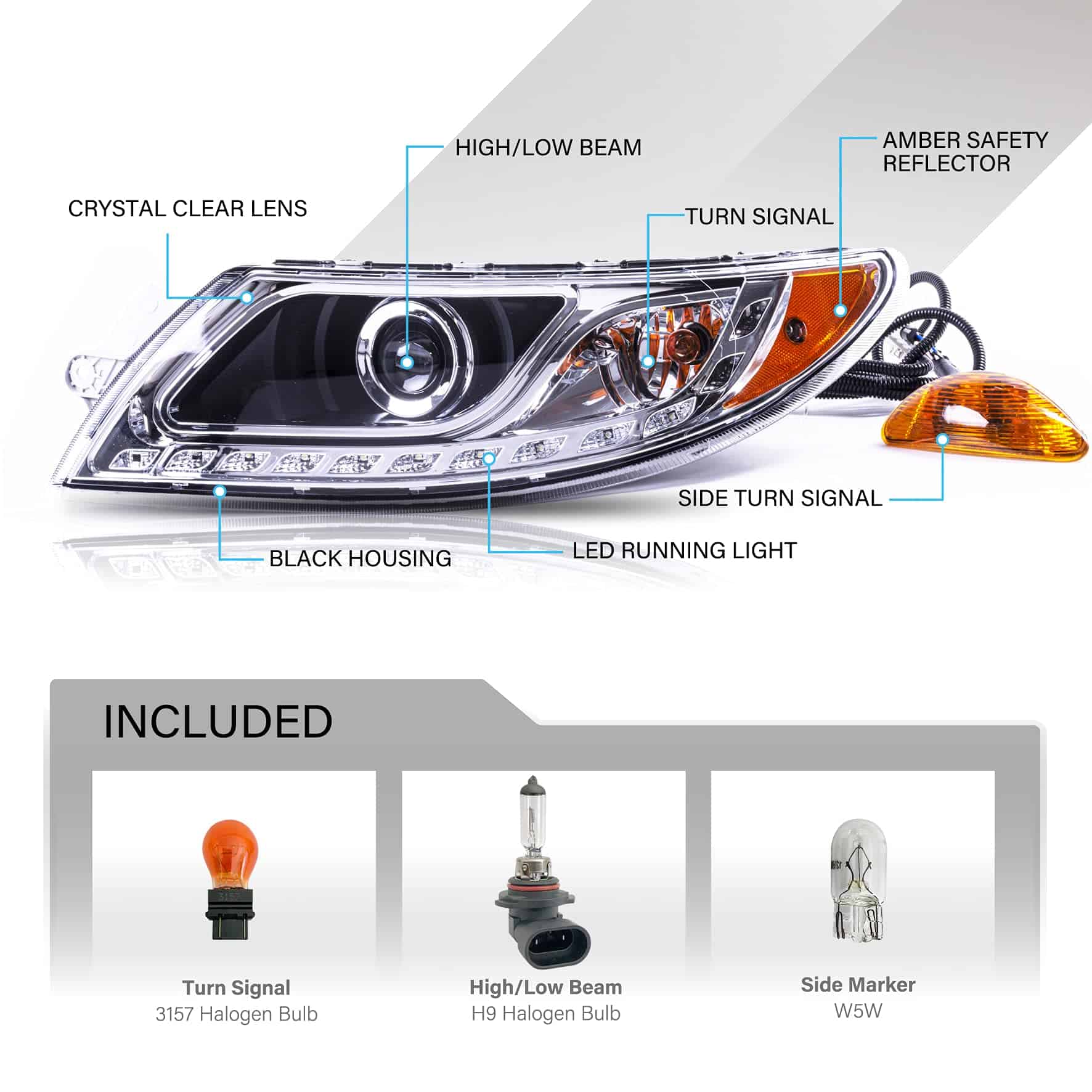 Par de Faros Delanteros de Internacional Durastar 2001-2016 - Imagen 4