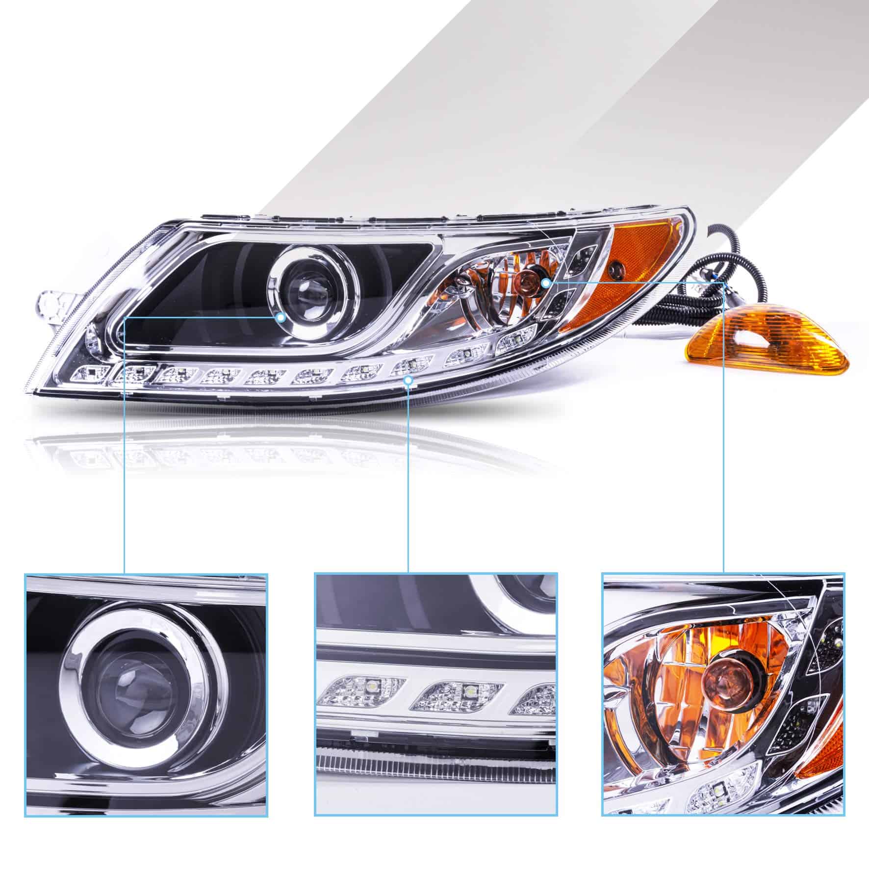 Par de Faros Delanteros de Internacional Durastar 2001-2016 - Imagen 3