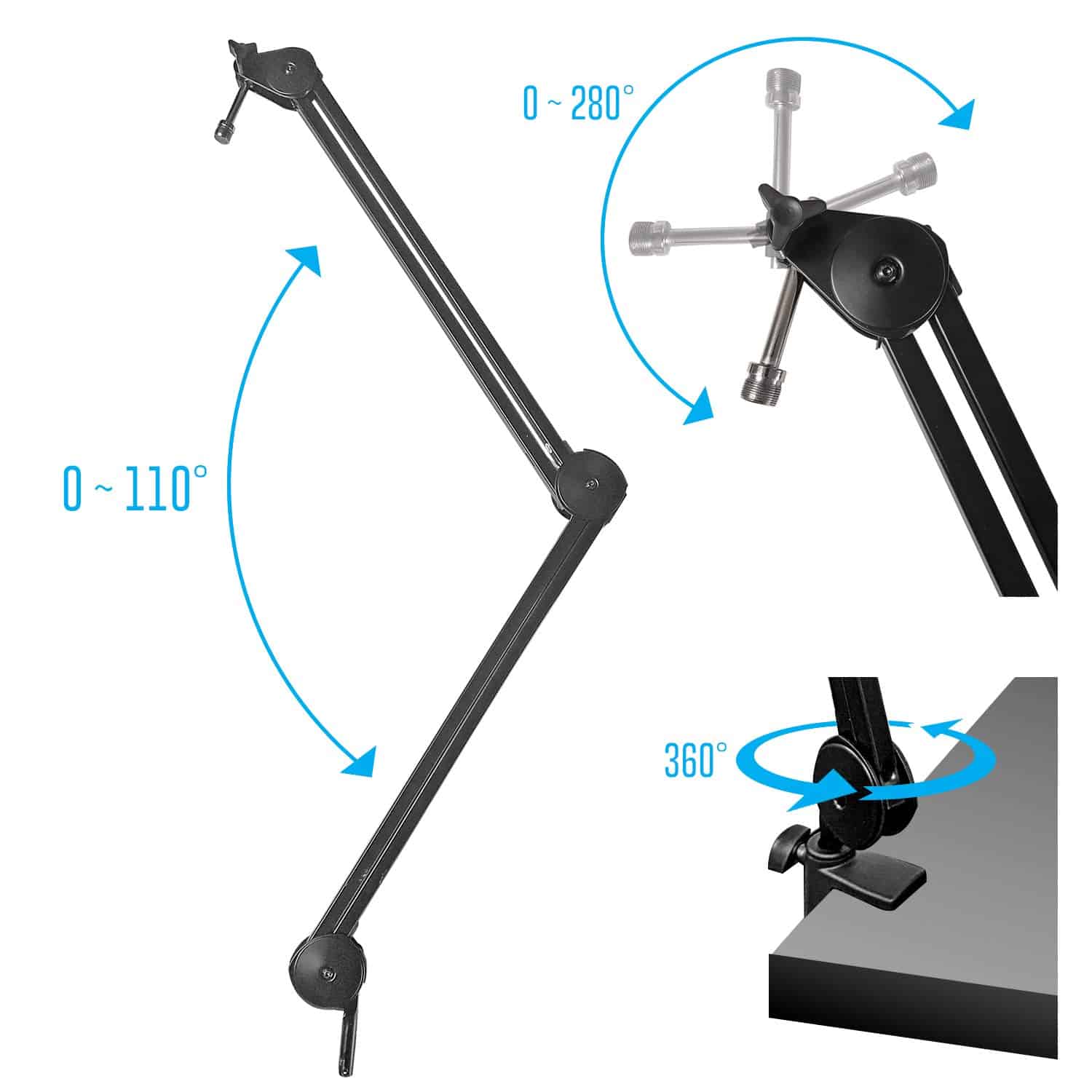 Soporte de Brazo de Micrófono de Escritorio Pesado - Imagen 6