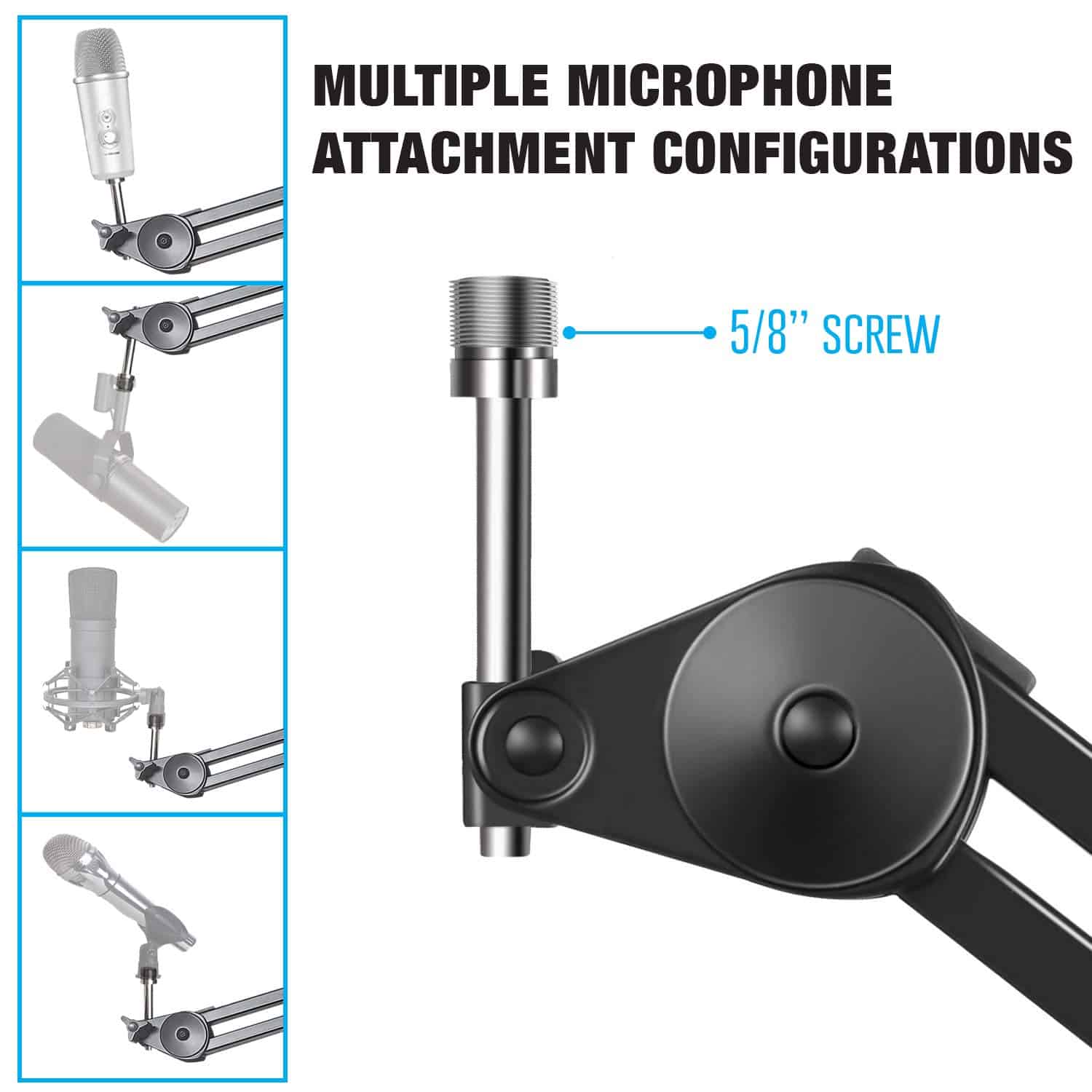 Soporte de Brazo de Micrófono de Escritorio Pesado - Imagen 5