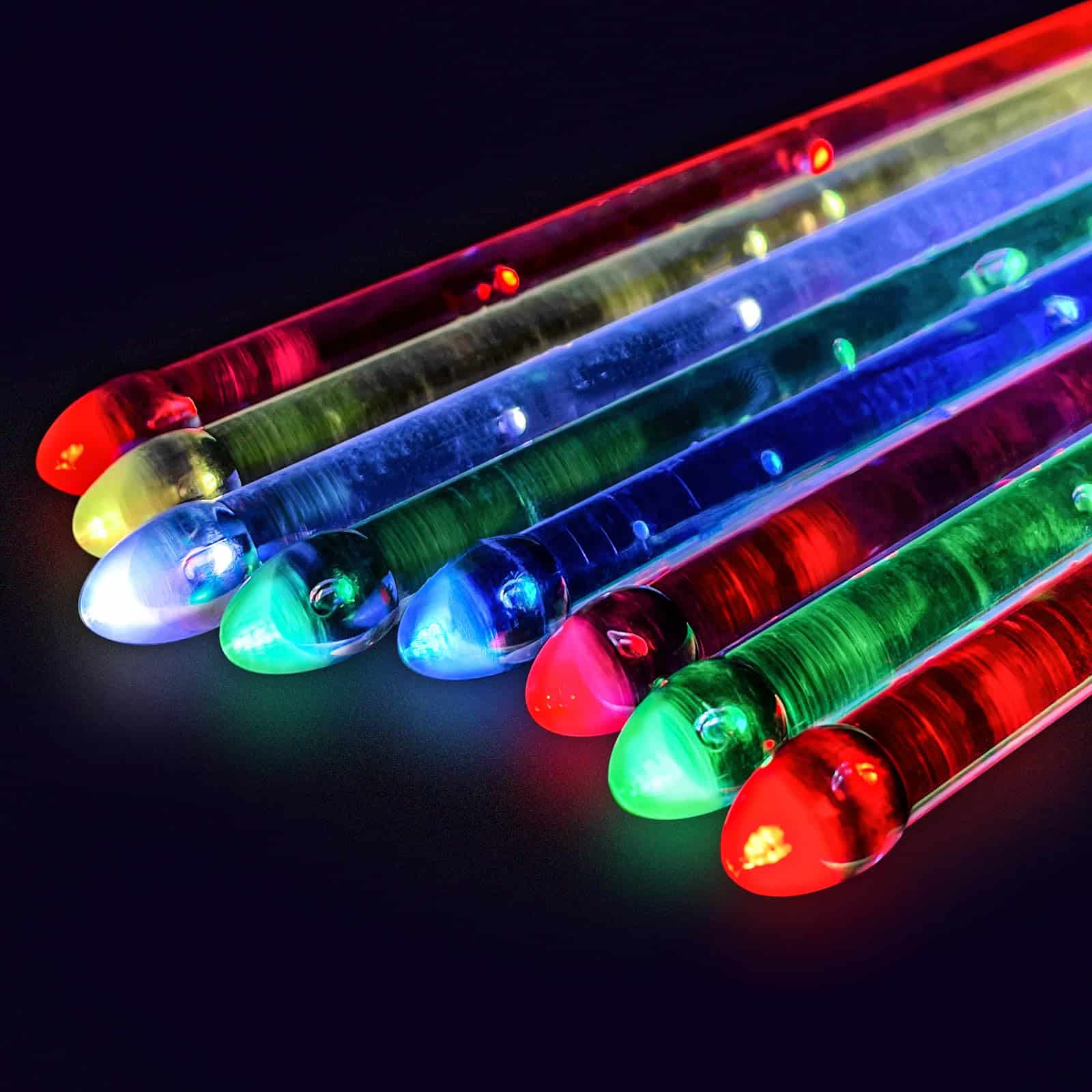 Baquetas luminosas LED Hami, 15 colores cambiantes, soporte