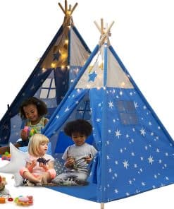 Tienda de Juego de Algodón LimitlessFunN Estrellas Teepee