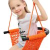 Columpio de mano tejido para niños, asiento de columpio