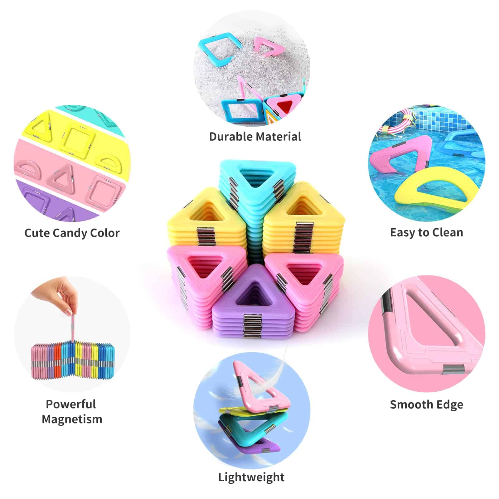 Juguetes de Bloques de Construcción de Azulejos Magnéticos - Imagen 6