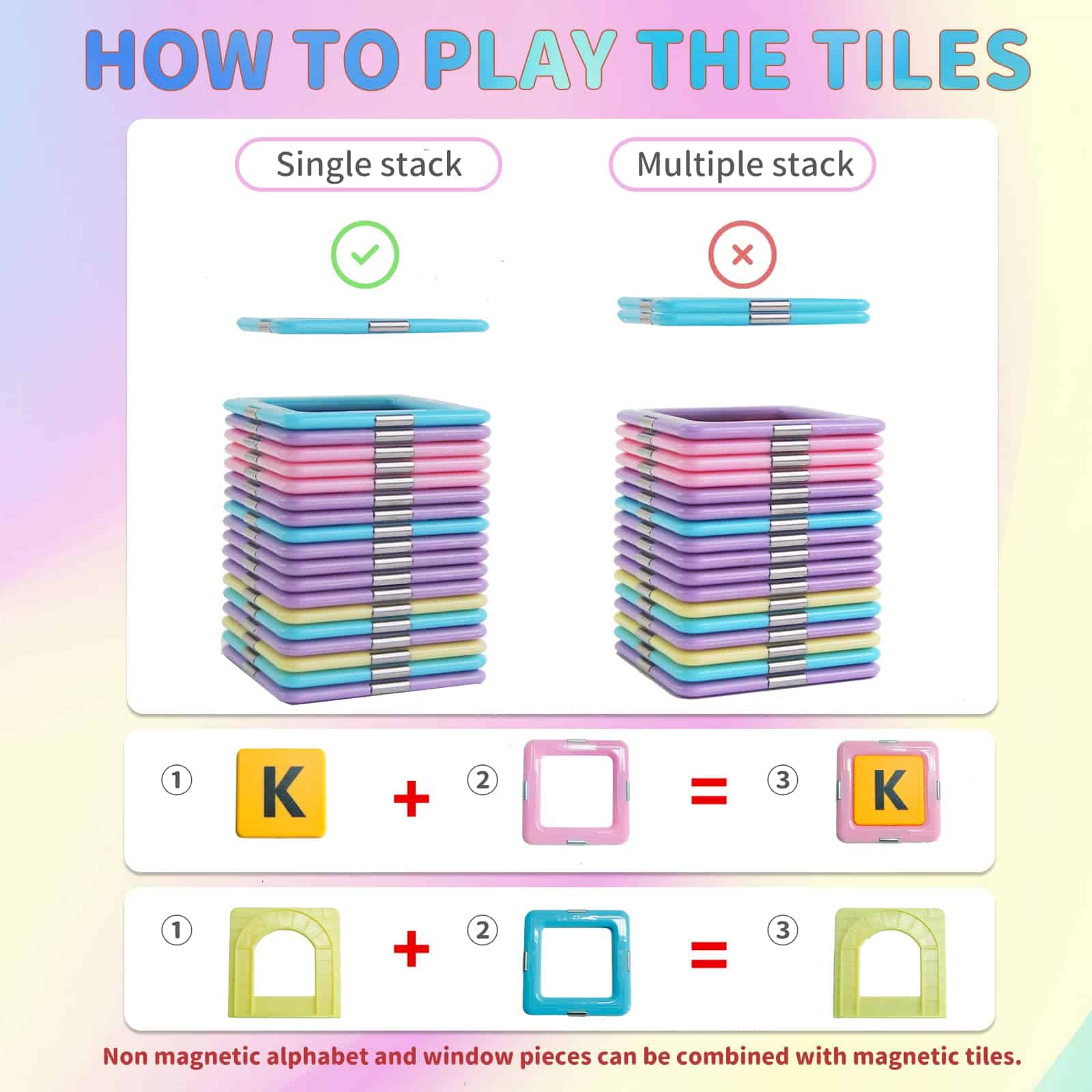 Juguetes de Bloques de Construcción de Azulejos Magnéticos - Imagen 8