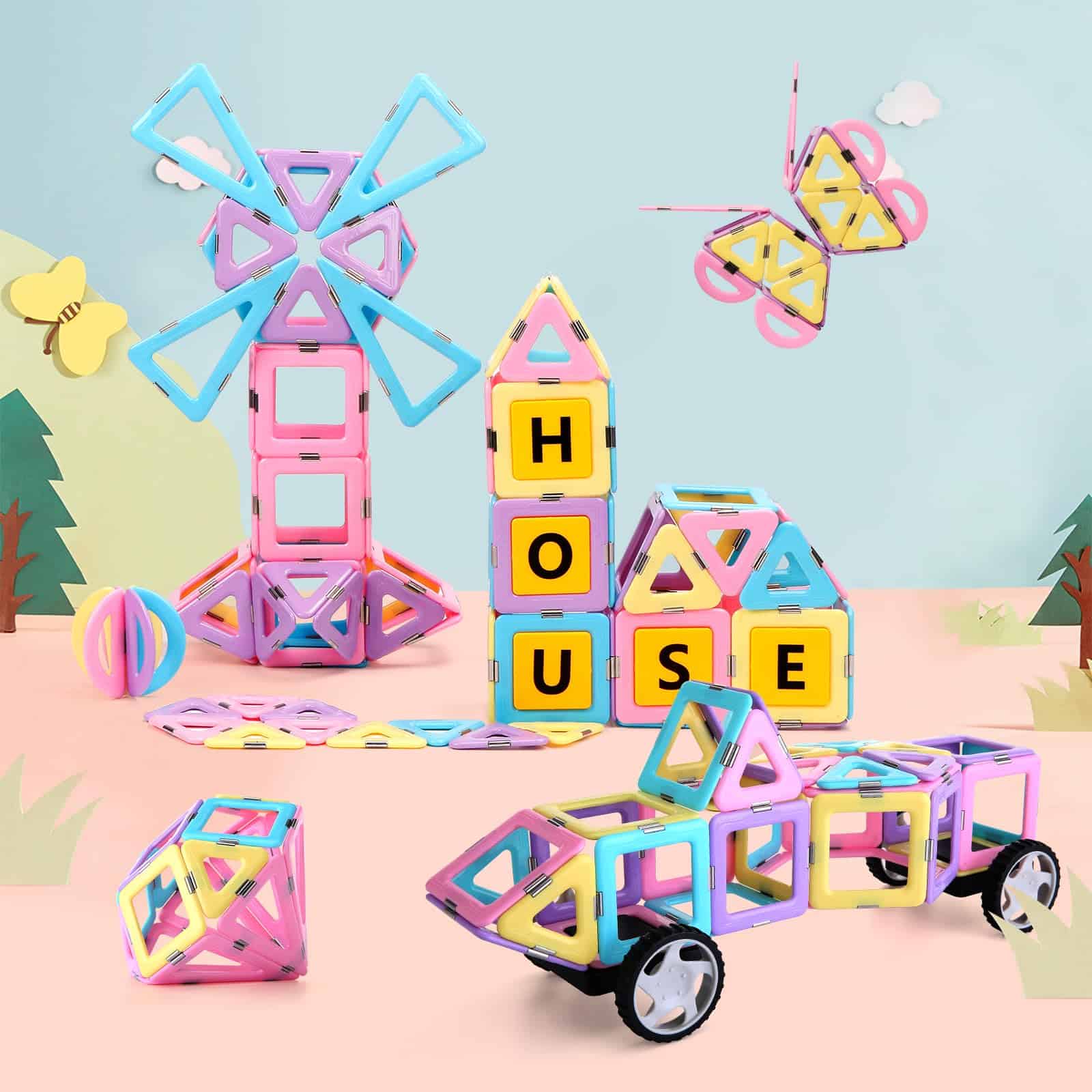 Juguetes de Bloques de Construcción de Azulejos Magnéticos - Imagen 4