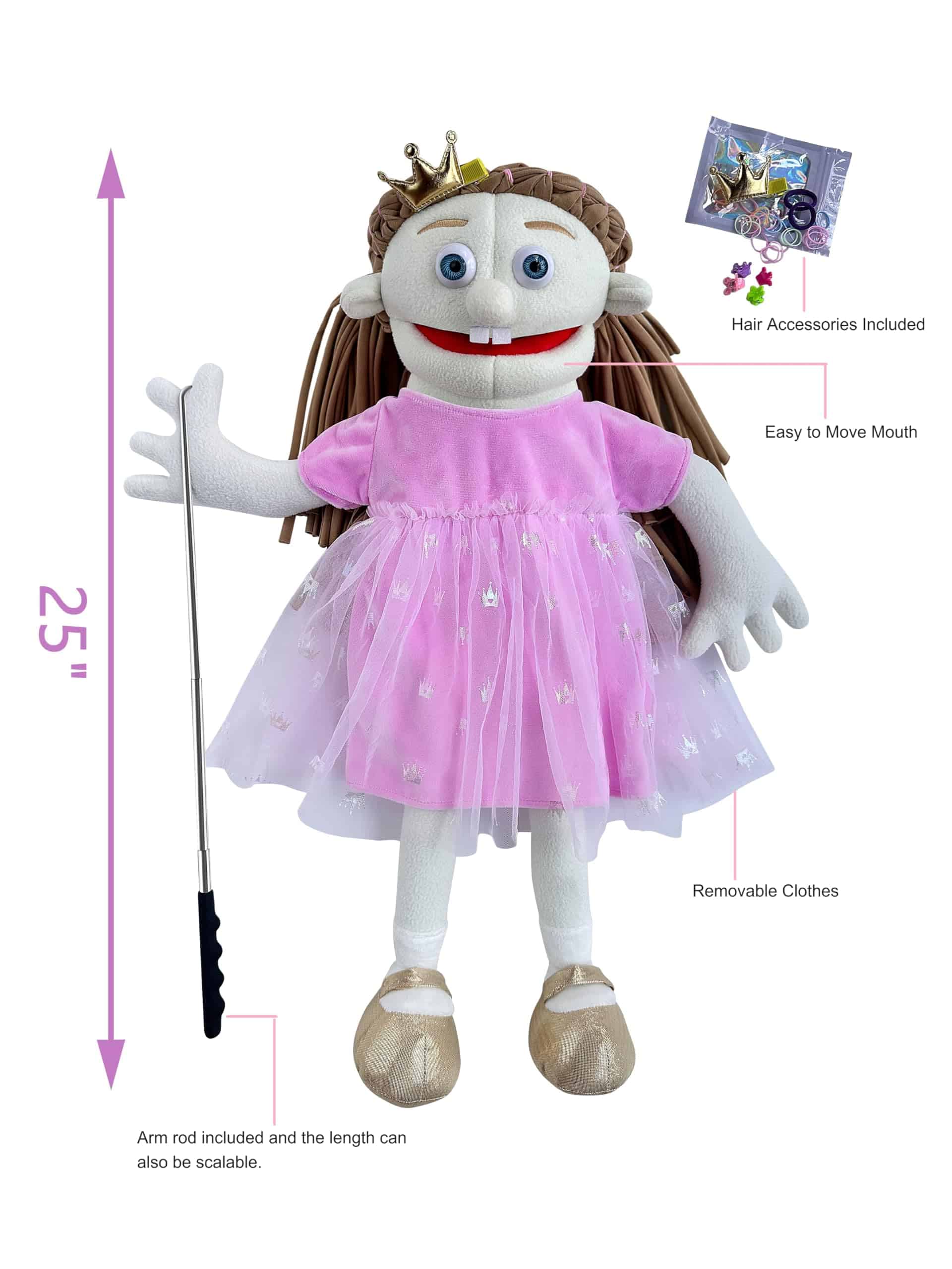 Titiritera Rodayna 25", Niña, Cuerpo Completo, Estilo - Imagen 5