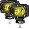 CO LIGHT 4 Inch Pods Light Broad Flood Beam Corrugated Lamp