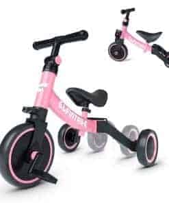 Bicicleta para niños besrey 5 en 1 para -Rosa