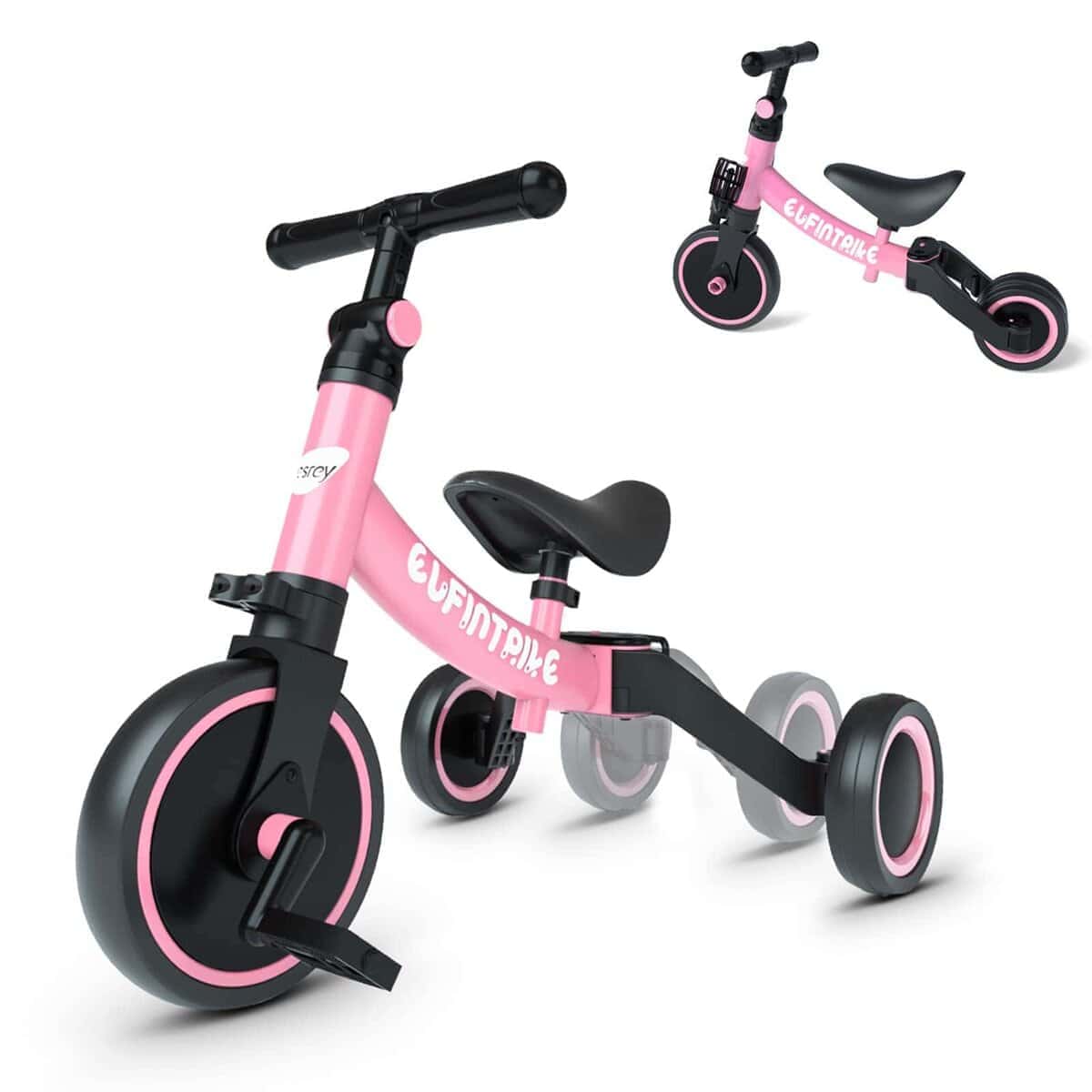 Bicicleta para niños besrey 5 en 1 para -Rosa