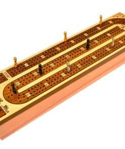 Tablero de cribbage de madera continua de 3 pistas Palm