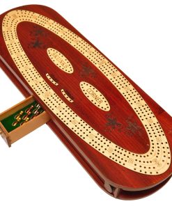 Tablero de Cribbage Oval de 4 Pistas de Madera de PALM