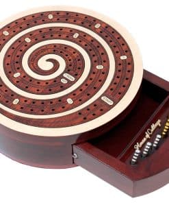 Tablero de cribbage en espiral de 2 pistas no continuas -