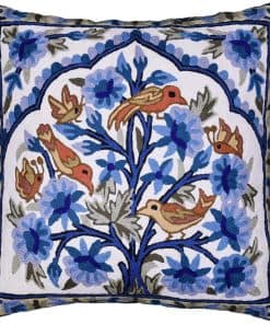 Funda de Almohada Azul Árbol de la Vida de Diseños de