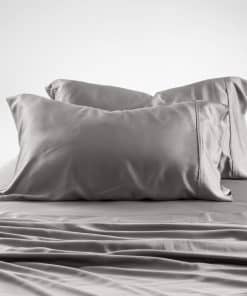 Funda de Almohada de Tencel Eucalipto -Gris Piedra