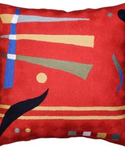 Funda de cojín abstracta Kashmir Designs Kandinsky - Rojo |