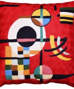 Funda de cojín moderna Kandinsky Rojo Contrapesos | Cojín