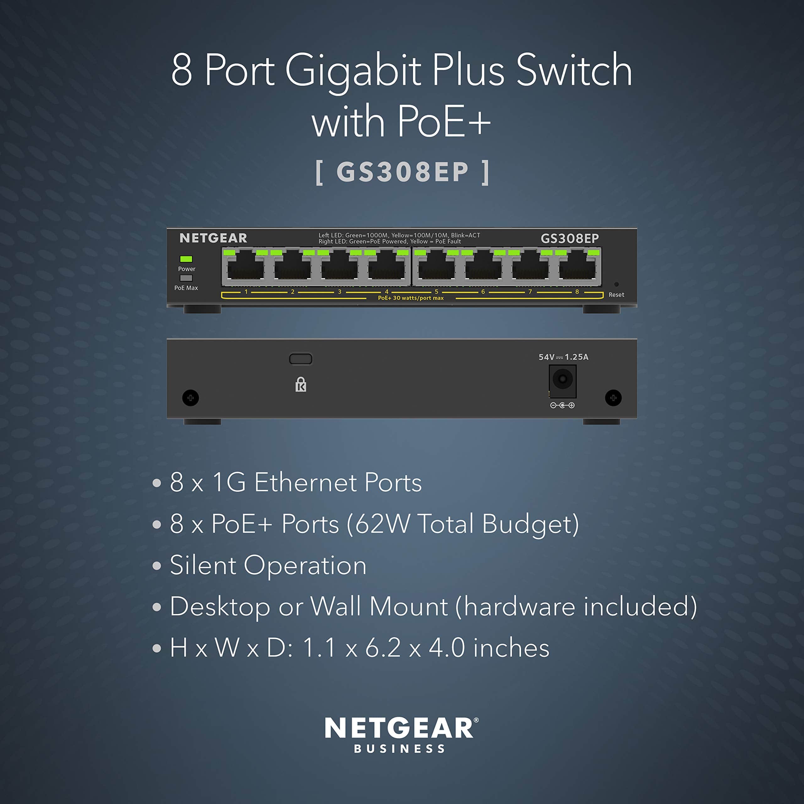 Switch Ethernet Gigabit PoE Plus de 8 Puertos NETGEAR - Imagen 3