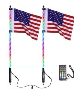 Beatto 2PCS 4FT(1.2M) Luces de Antena LED RGB con Control