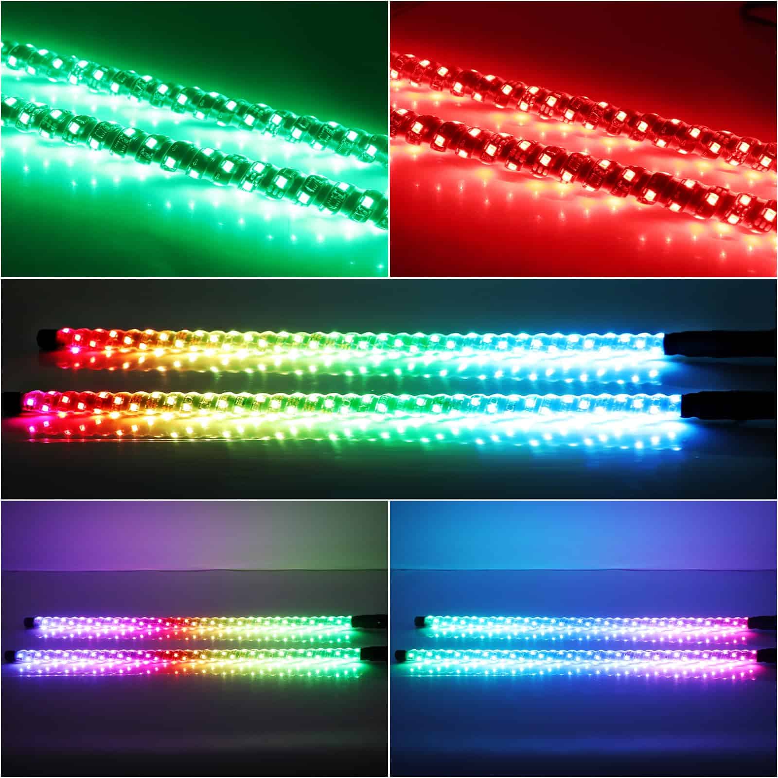 Beatto 2PCS 4FT(1.2M) Luces de Antena LED RGB con Control - Imagen 3