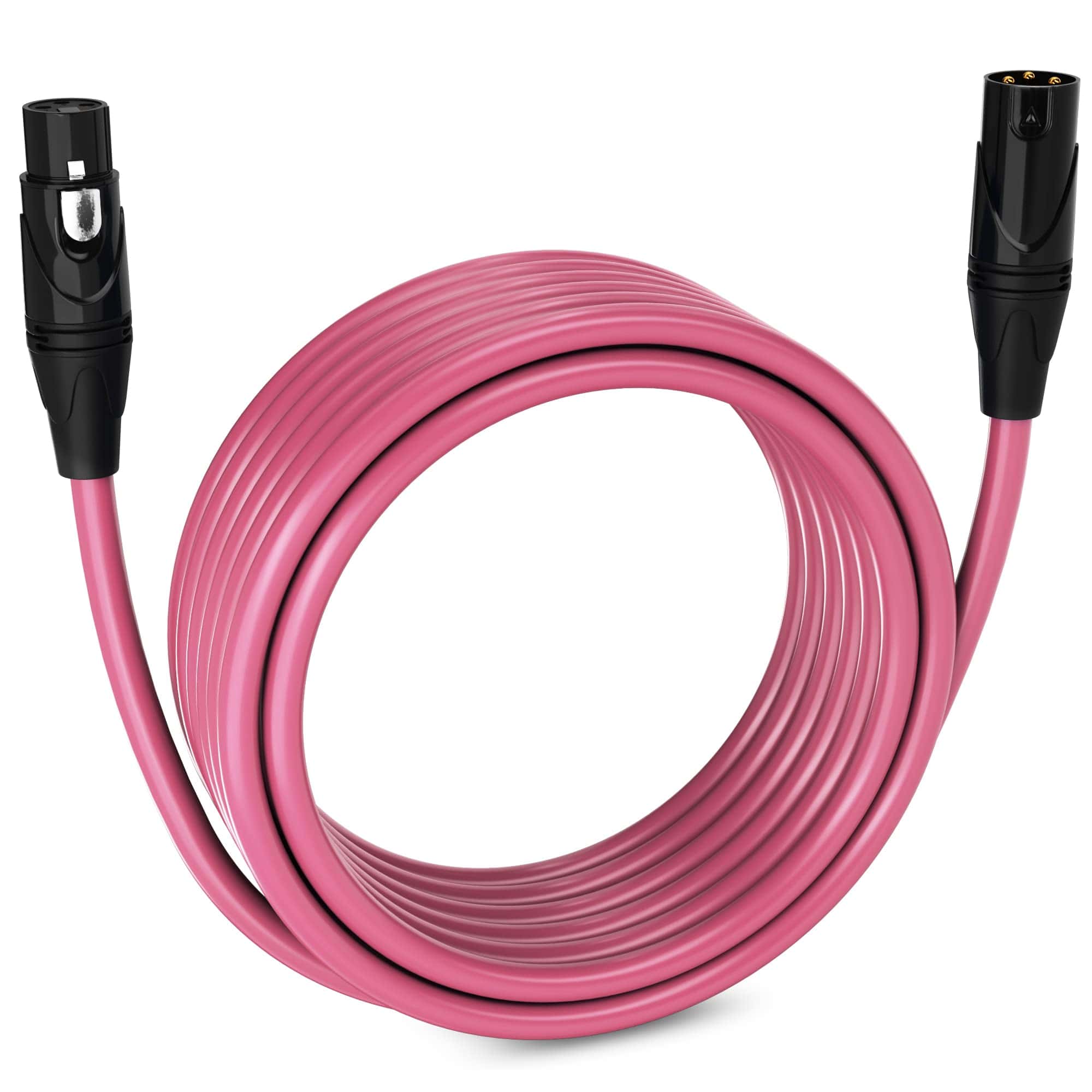 Cable de Micrófono XLR LyxPro de 25 Pies -Rosa