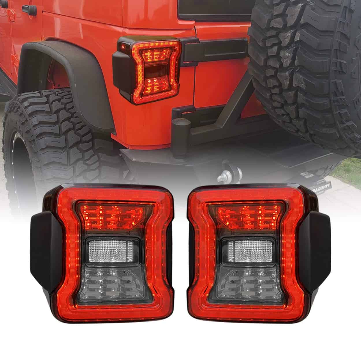 Luces traseras de lentes ahumados LED para Jeep Wrangler