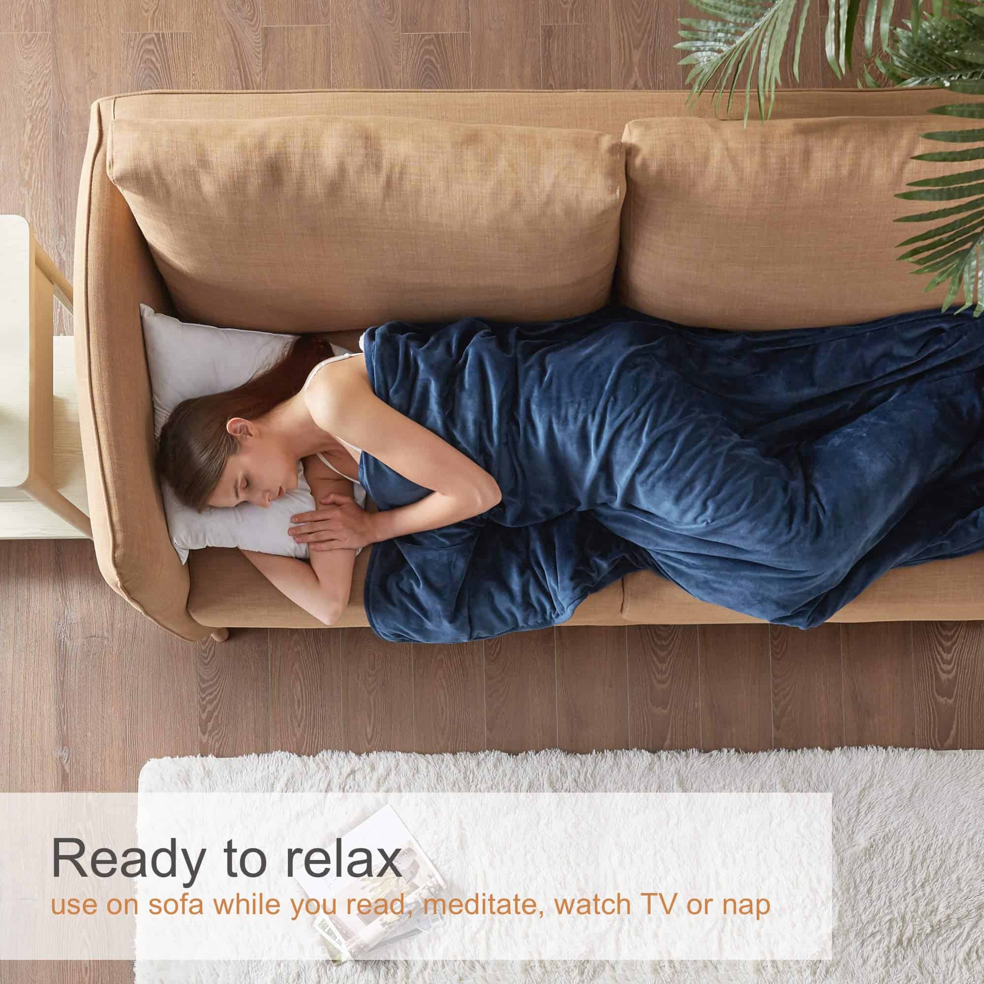 Weighted Blanket Full Size 20 Lbs for Adults, Soft Cozy - Imagen 5