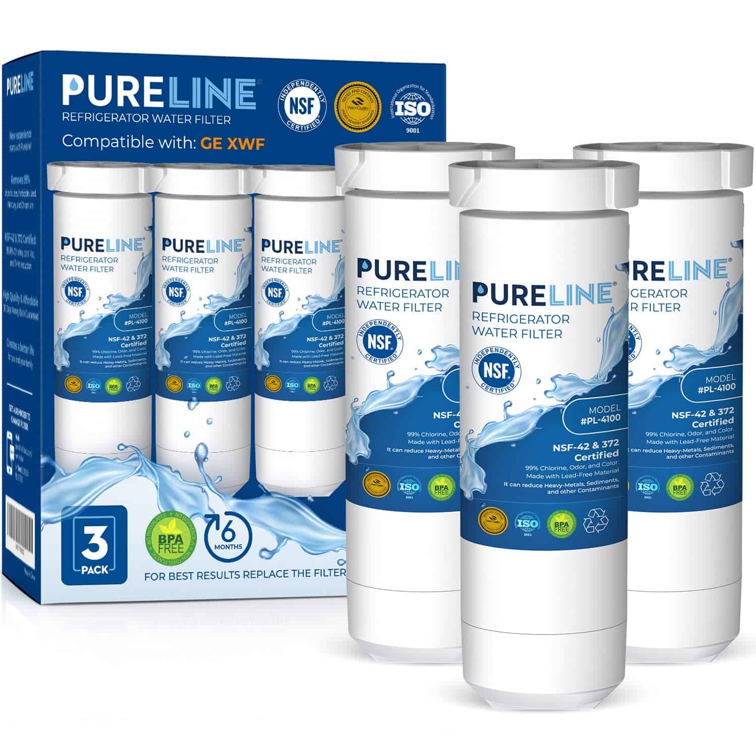 Filtro de agua de repuesto Pureline XWF para GE XWF,