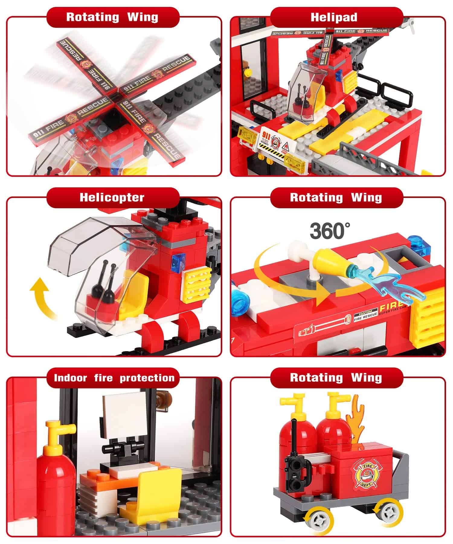 Set de Bloques de Construcción STEM de Estación de Bomberos - Imagen 7