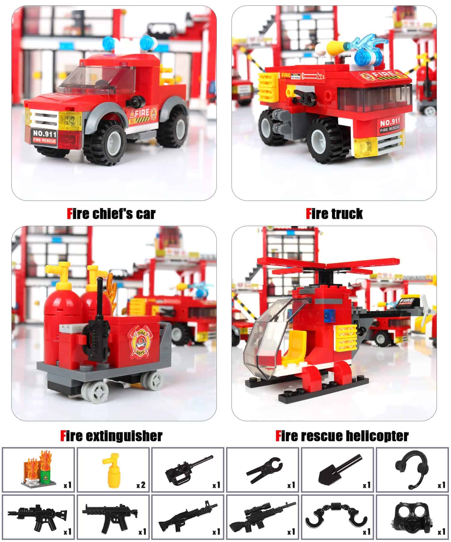 Set de Bloques de Construcción STEM de Estación de Bomberos - Imagen 5