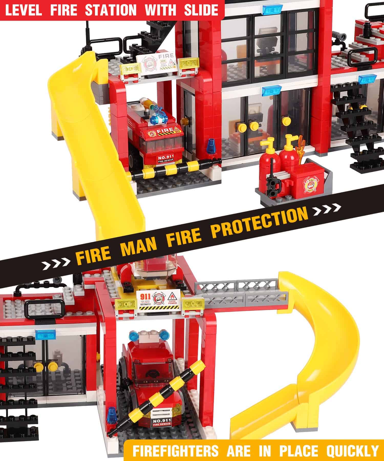 Set de Bloques de Construcción STEM de Estación de Bomberos - Imagen 3