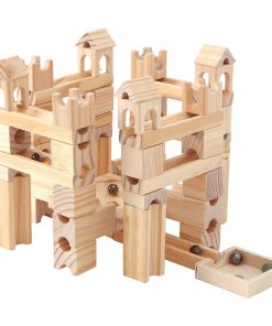 Conjunto de Bloques de Mármol de Madera para Niños de 4 a 8