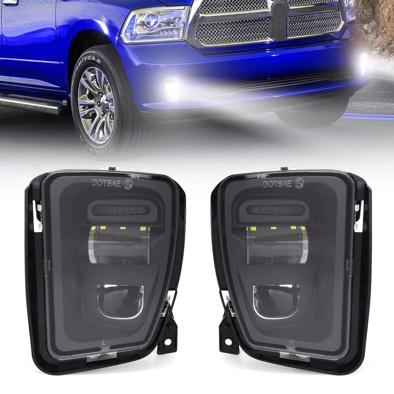 OPP ULITE Luces de Niebla LED para Dodge Ram 1500 2013 2014
