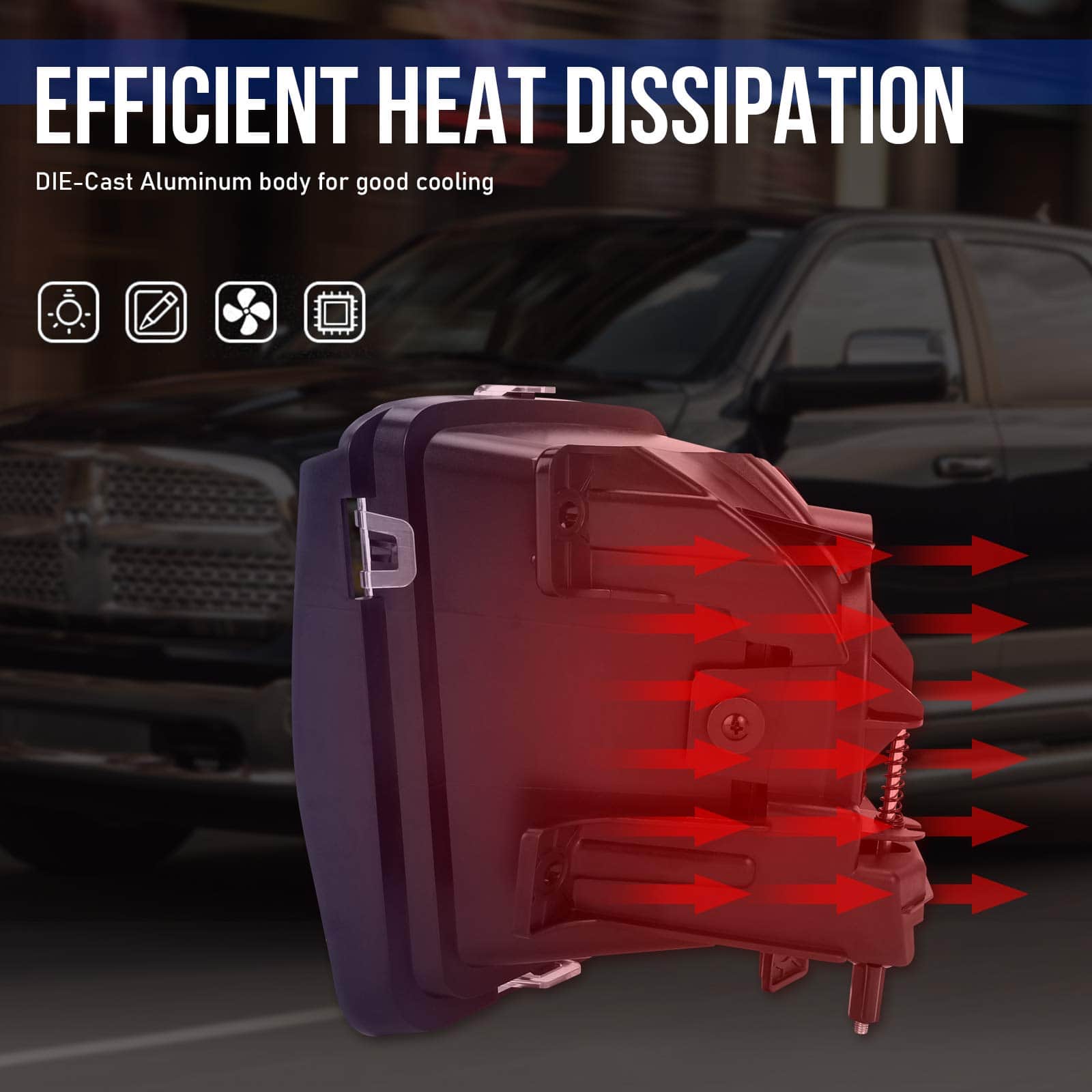 OPP ULITE Luces de Niebla LED para Dodge Ram 1500 2013 2014 - Imagen 6