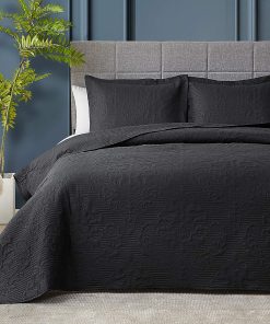 Colcha Negra Hansleep Tamaño King - Colcha Ultrasonica de