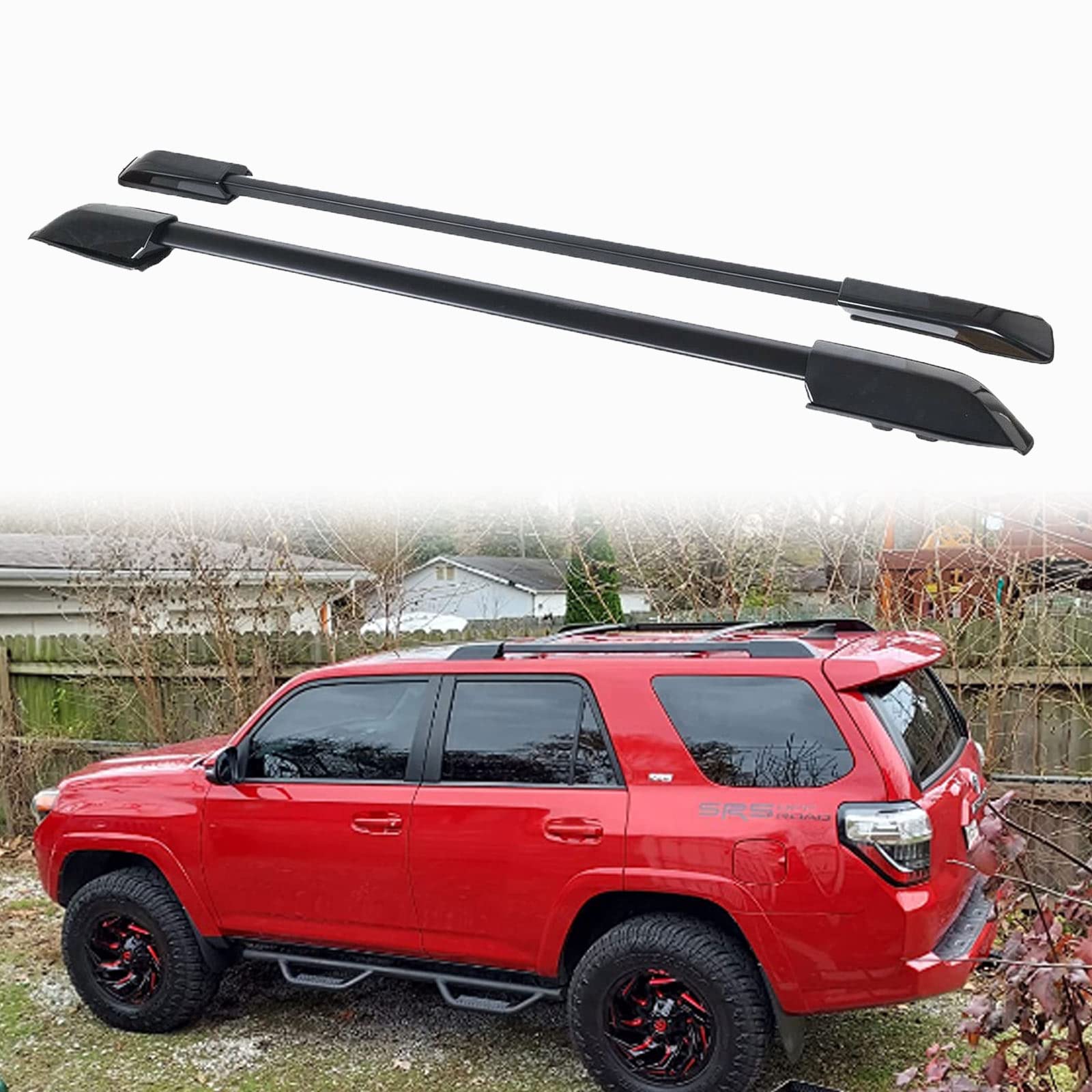 Barras de techo para 2010-2024 Toyota 4Runner color Negro