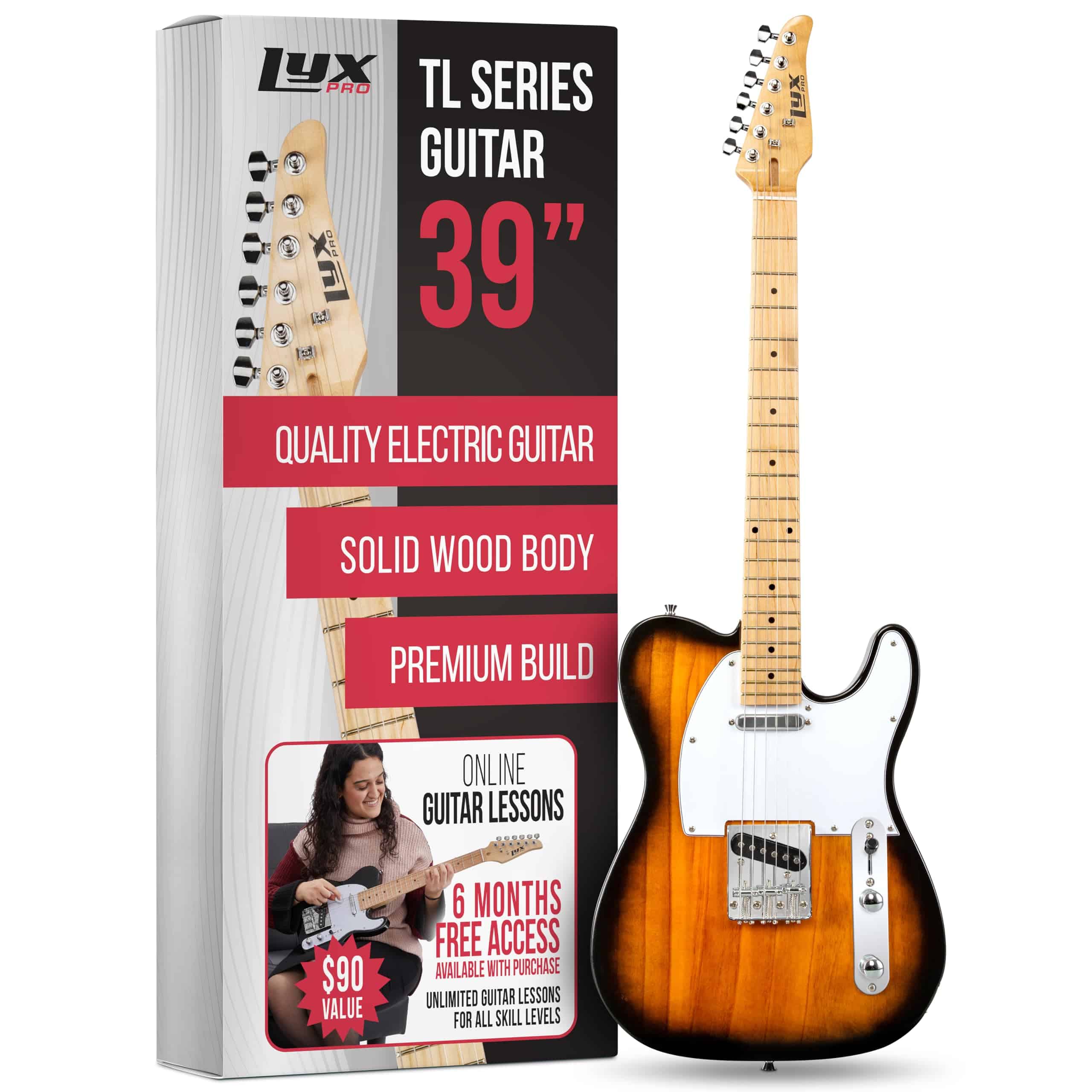 Guitarra Eléctrica LyxPro TL Series de 39 pulgadas, Cuerpo