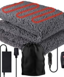 Manta de viaje de franela Sherpa Zone Tech Gris Suave