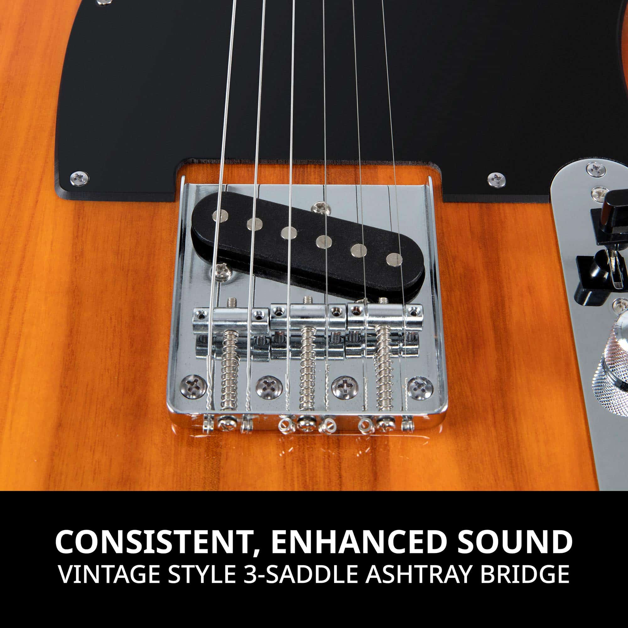 Guitarra eléctrica LyxPro 39� TL Series, cuerpo de madera - Imagen 4