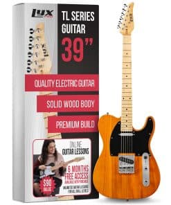 Guitarra eléctrica LyxPro 39� TL Series, cuerpo de madera